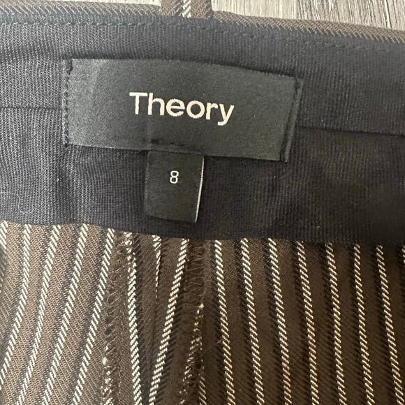 Theory Khaki Stripe Stretch Pant - Picture 6 of 7